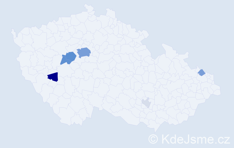 Příjmení: 'Khmara', počet výskytů 23 v celé ČR