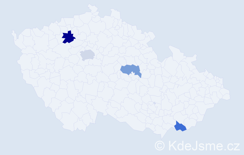 Příjmení: '"O'neill"', počet výskytů 6 v celé ČR