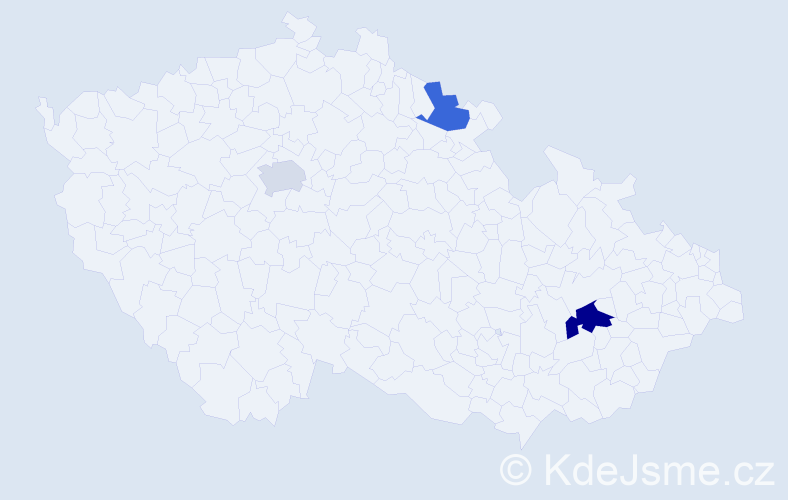 Příjmení: 'Manšingerová', počet výskytů 4 v celé ČR