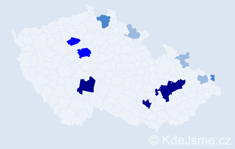 Příjmení: 'Gončárová', počet výskytů 29 v celé ČR