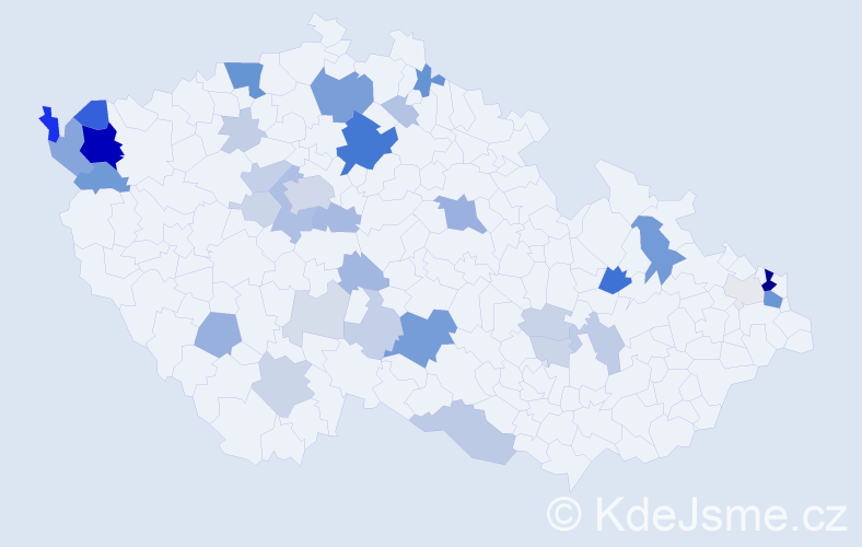 Příjmení: 'Čopák', počet výskytů 121 v celé ČR