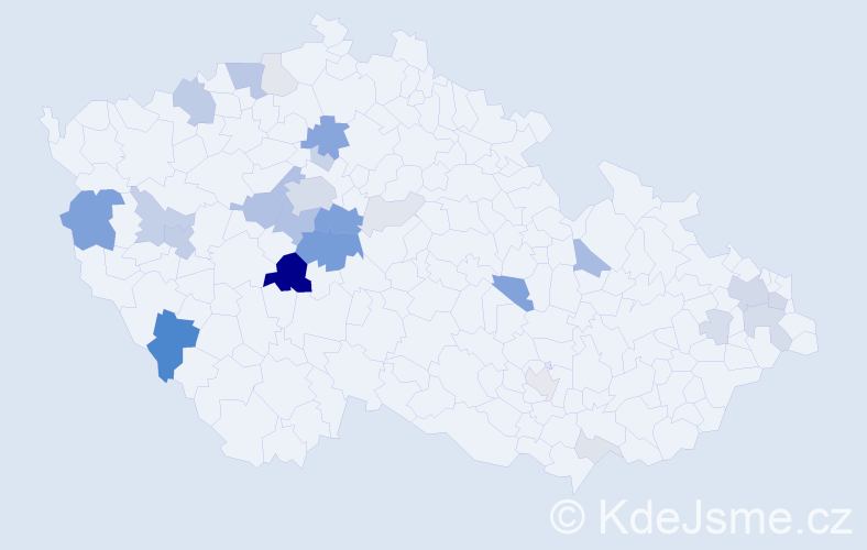 Příjmení: 'Senft', počet výskytů 92 v celé ČR