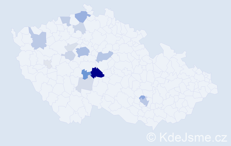 Příjmení: 'Mančalová', počet výskytů 50 v celé ČR