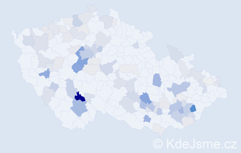 Příjmení: 'Dupalová', počet výskytů 303 v celé ČR