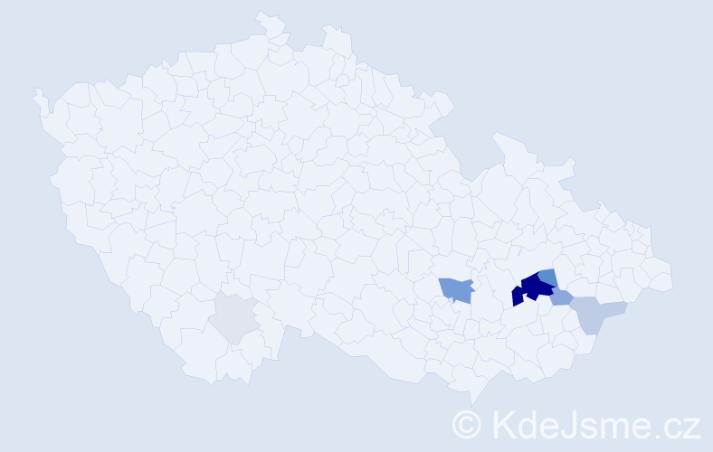 Příjmení: 'Stiskálek', počet výskytů 33 v celé ČR