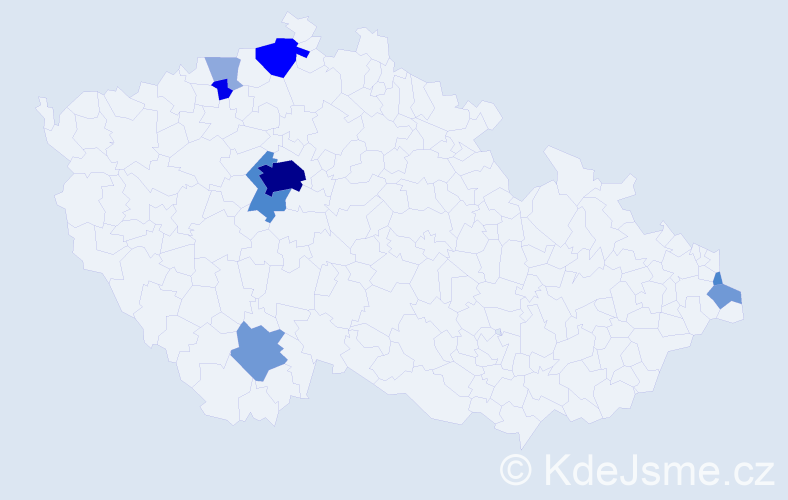 Příjmení: 'Lanz', počet výskytů 26 v celé ČR