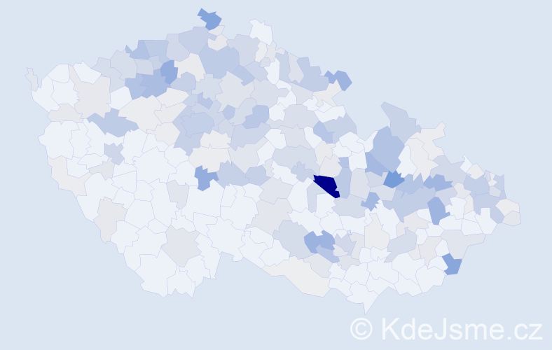 Příjmení: 'Dittrichová', počet výskytů 772 v celé ČR