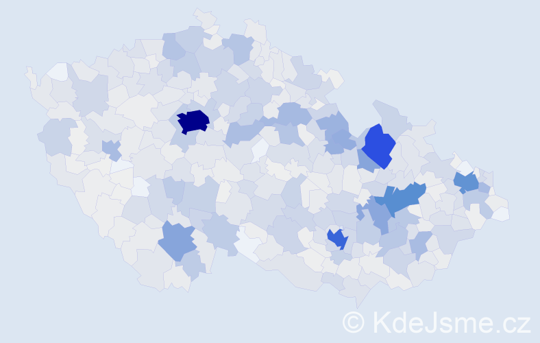 Příjmení: 'Kubíčková', počet výskytů 4273 v celé ČR