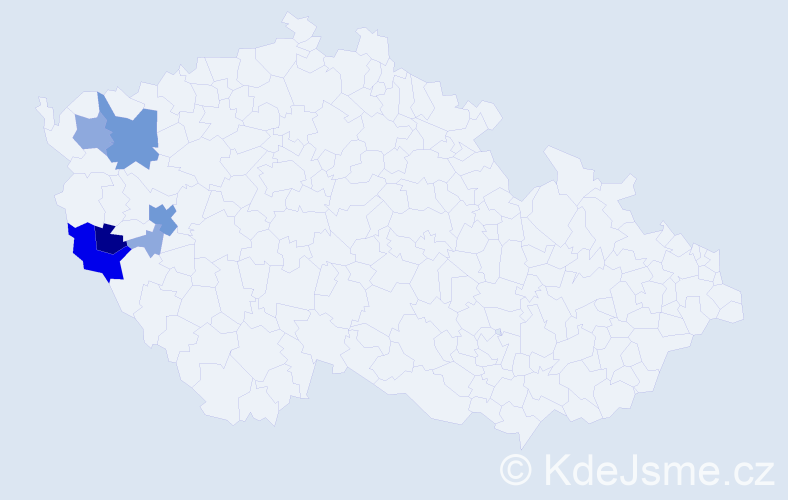 Příjmení: 'Wuchterlová', počet výskytů 17 v celé ČR