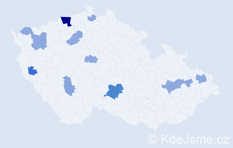 Příjmení: 'Dietzová', počet výskytů 29 v celé ČR