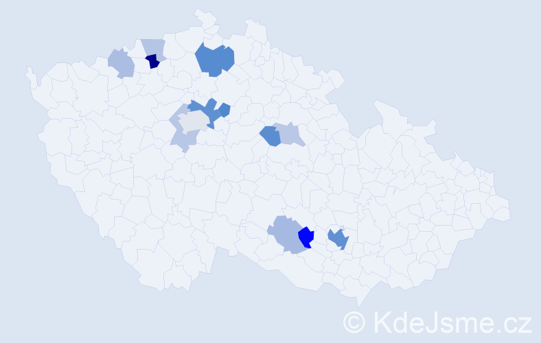 Příjmení: 'Stohr', počet výskytů 27 v celé ČR