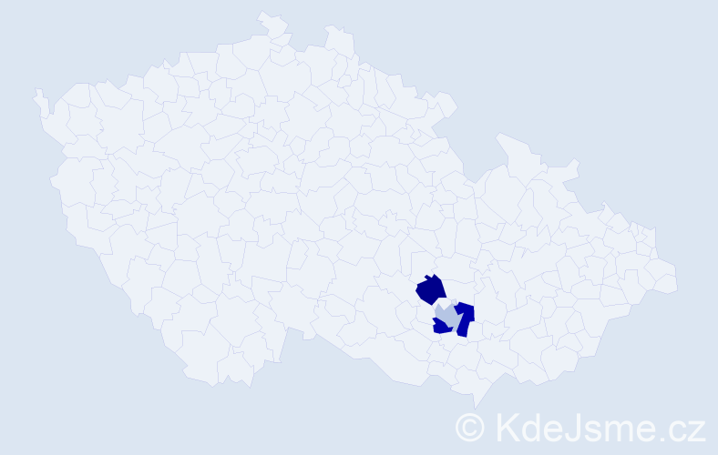 Příjmení: 'Stroblíková', počet výskytů 4 v celé ČR