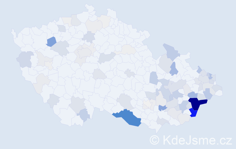 Příjmení: 'Trochta', počet výskytů 333 v celé ČR
