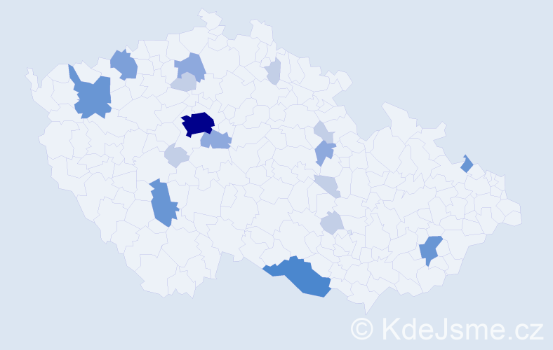 Příjmení: 'Záloha', počet výskytů 47 v celé ČR