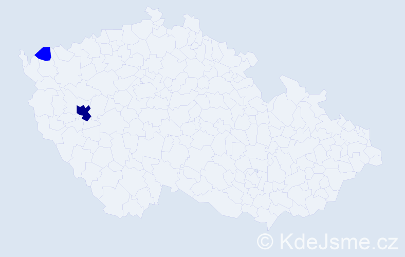 Příjmení: 'Kleil', počet výskytů 3 v celé ČR