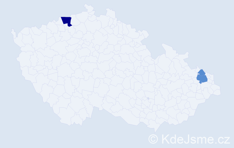Příjmení: 'Avramčev', počet výskytů 11 v celé ČR