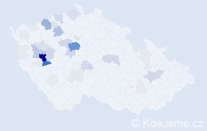 Příjmení: 'Kotora', počet výskytů 145 v celé ČR