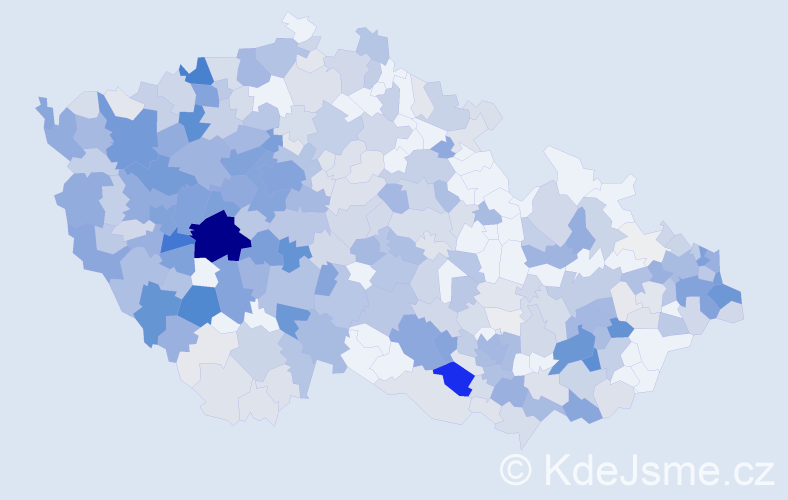 Příjmení: 'Karas', počet výskytů 1577 v celé ČR