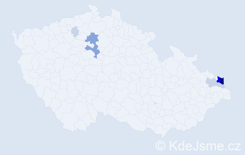 Příjmení: 'Kubatko', počet výskytů 34 v celé ČR