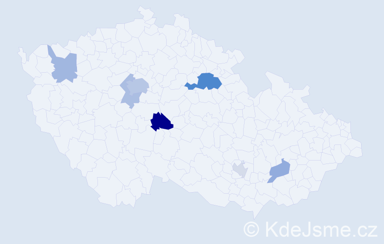 Příjmení: 'Krigl', počet výskytů 16 v celé ČR
