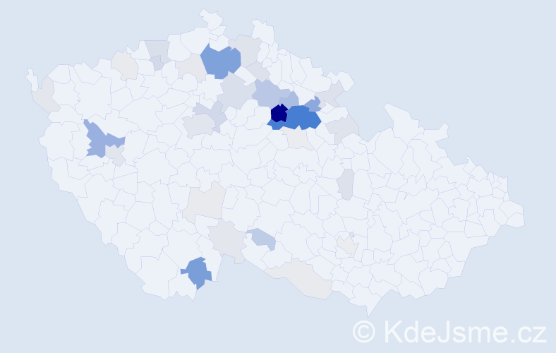 Příjmení: 'Ornst', počet výskytů 135 v celé ČR