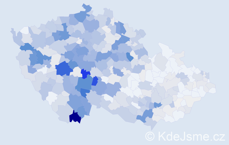 Příjmení: 'Šedivý', počet výskytů 2605 v celé ČR