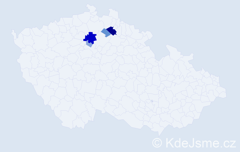 Příjmení: 'Pomrhoncová', počet výskytů 13 v celé ČR