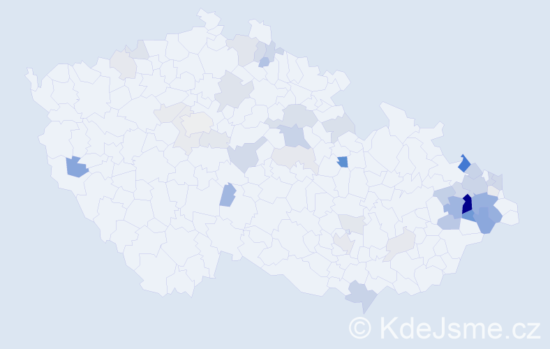 Příjmení: 'Gilar', počet výskytů 123 v celé ČR