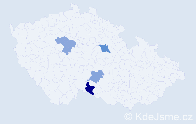 Příjmení: 'Mrskočová', počet výskytů 13 v celé ČR