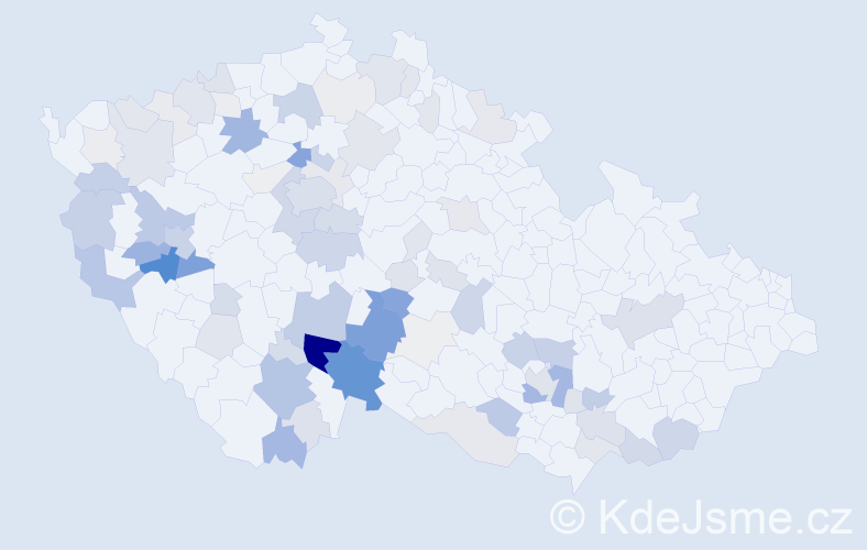 Příjmení: 'Vránek', počet výskytů 345 v celé ČR