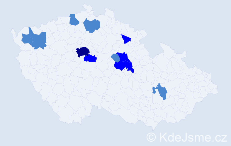 Příjmení: 'Netymachová', počet výskytů 17 v celé ČR