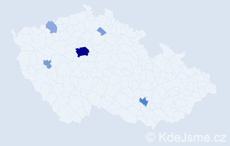 Příjmení: 'Ismailová', počet výskytů 15 v celé ČR