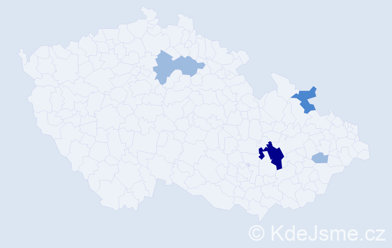 Příjmení: 'Balvan', počet výskytů 10 v celé ČR