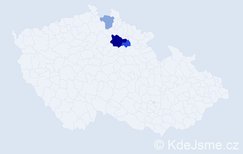 Příjmení: 'Morks', počet výskytů 7 v celé ČR
