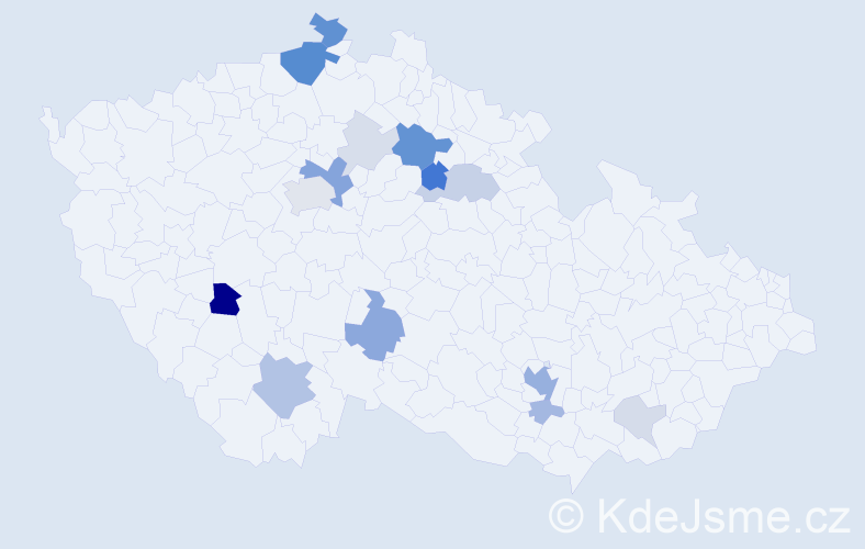 Příjmení: 'Prajs', počet výskytů 47 v celé ČR