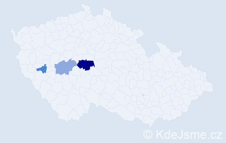 Příjmení: 'Czafík', počet výskytů 9 v celé ČR