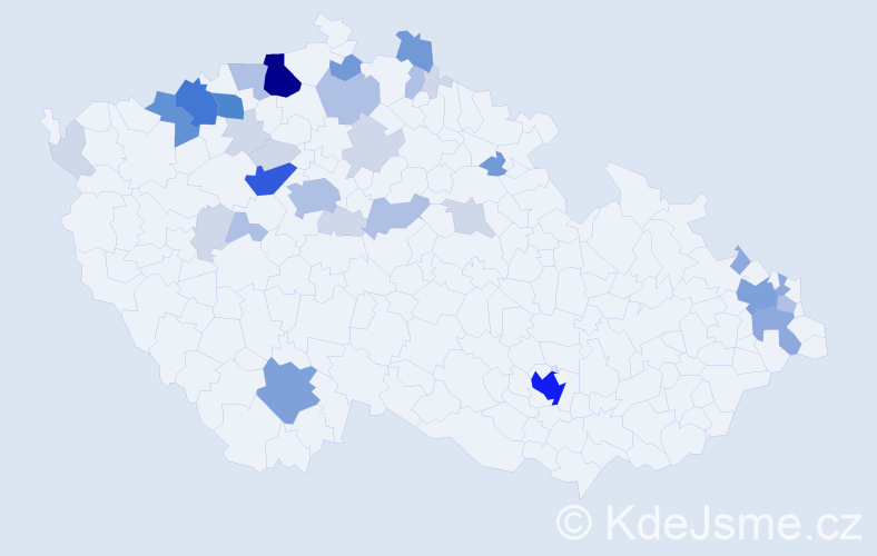 Příjmení: 'Goroľová', počet výskytů 110 v celé ČR