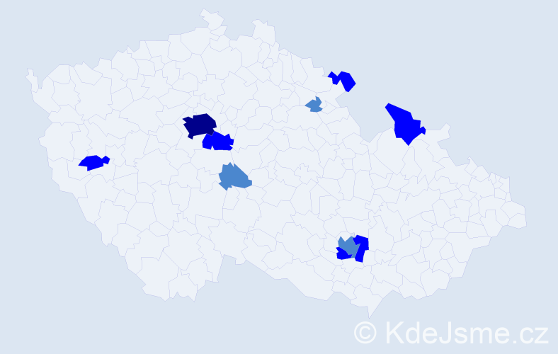Příjmení: 'Korityáková', počet výskytů 16 v celé ČR