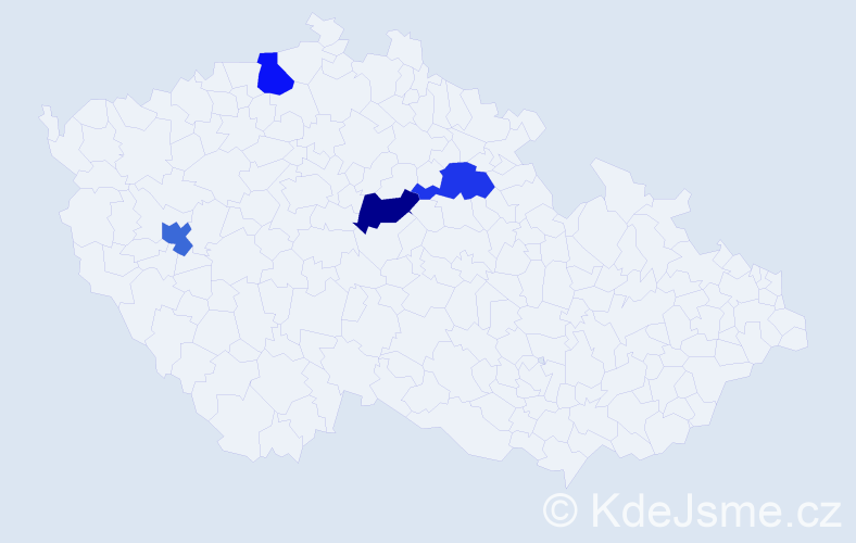 Příjmení: 'Pererva', počet výskytů 4 v celé ČR