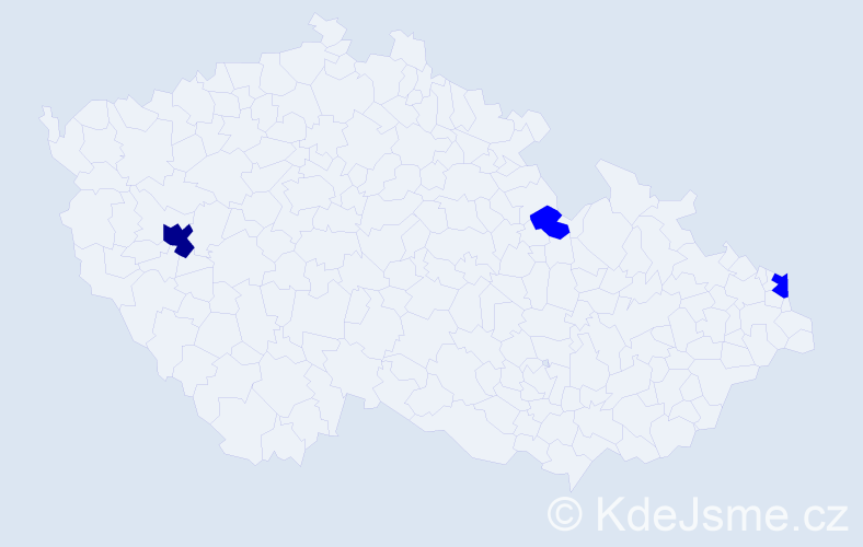 Příjmení: 'Mózer', počet výskytů 4 v celé ČR