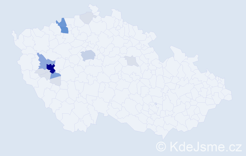 Příjmení: 'Roudová', počet výskytů 57 v celé ČR