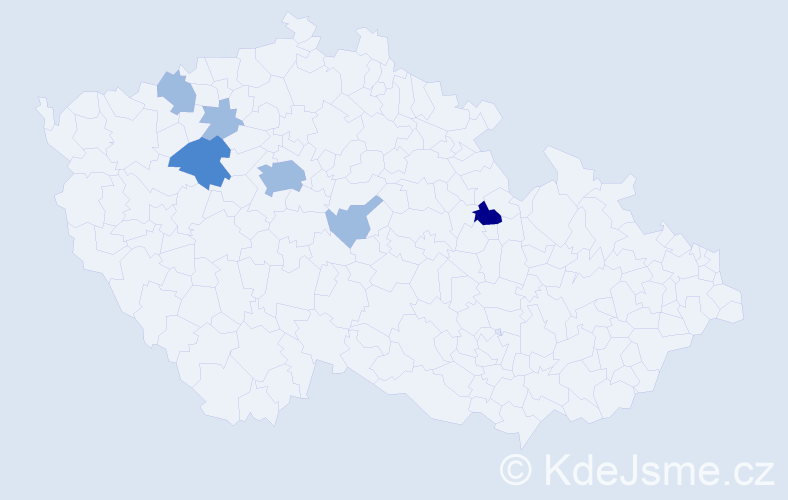 Příjmení: 'Heulerová', počet výskytů 10 v celé ČR
