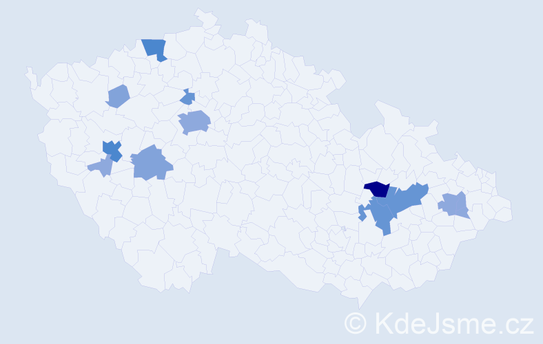 Příjmení: 'Cholinská', počet výskytů 34 v celé ČR