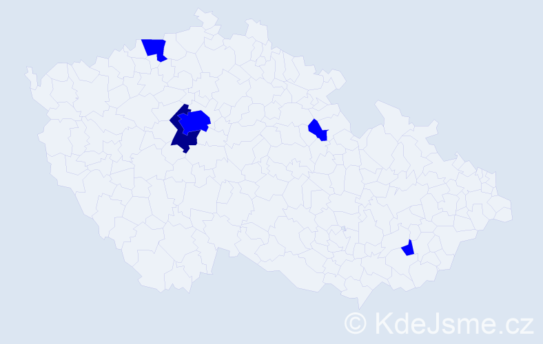 Příjmení: 'Bosch', počet výskytů 6 v celé ČR