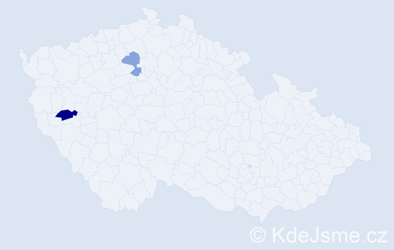 Příjmení: 'Mosová', počet výskytů 5 v celé ČR