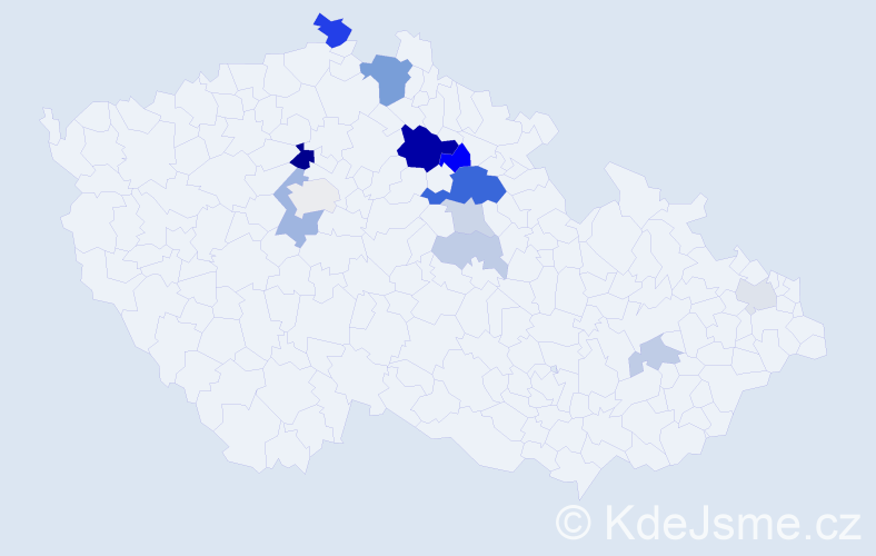 Příjmení: 'Kolc', počet výskytů 34 v celé ČR