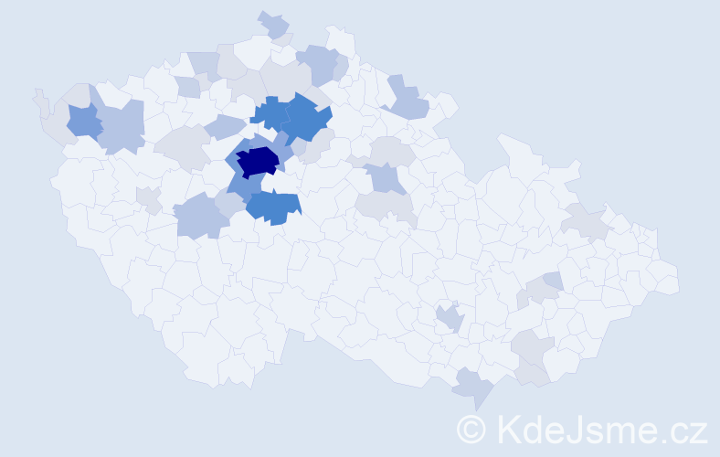 Příjmení: 'Pešanová', počet výskytů 136 v celé ČR