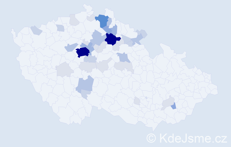 Příjmení: 'Drozen', počet výskytů 124 v celé ČR