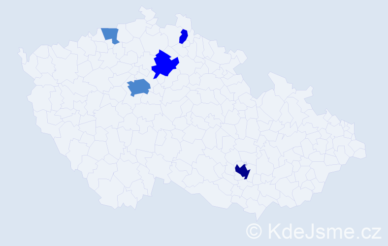 Příjmení: 'Karapetjan', počet výskytů 21 v celé ČR