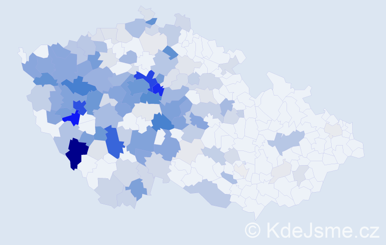 Příjmení: 'Forejt', počet výskytů 600 v celé ČR